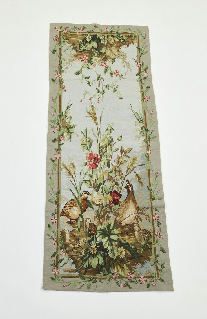 Continental wool pictorial needlepoint runner (1 of 5)