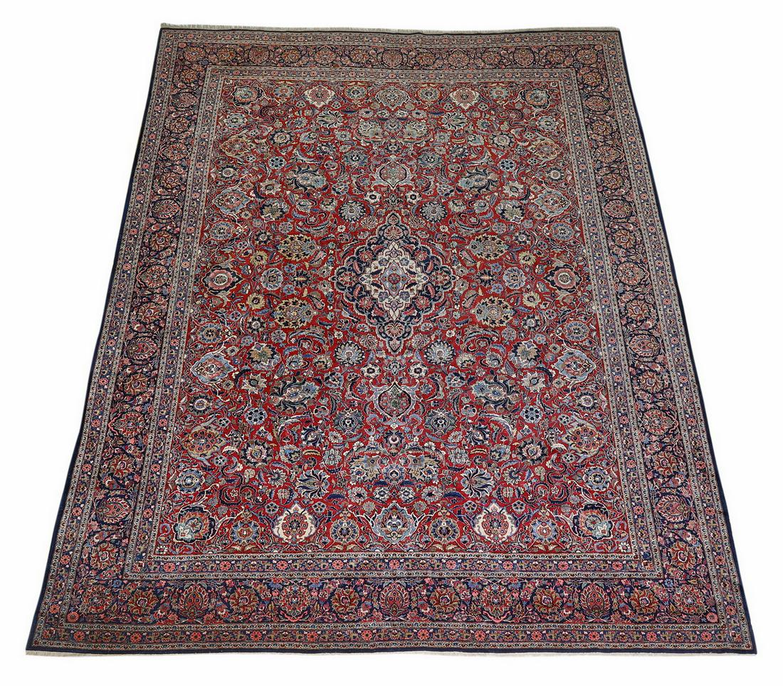 Hand knotted Persian Mashad carpet, 14 x 11 (1 of 4)