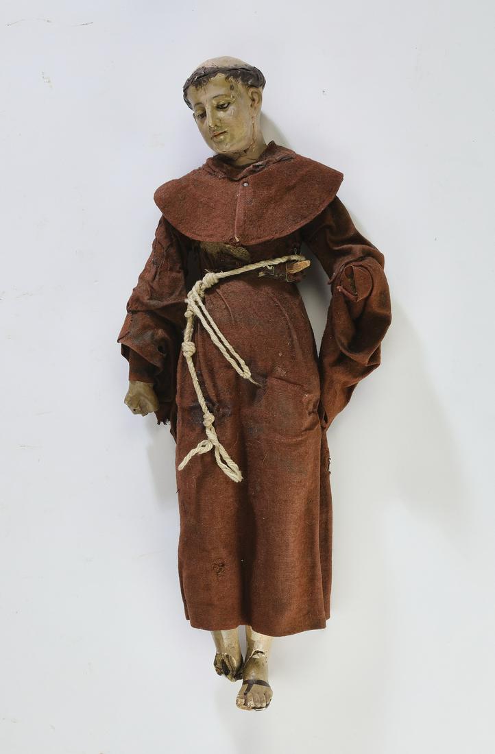 19th c. Spanish Santos figure of a monk (1 of 3)