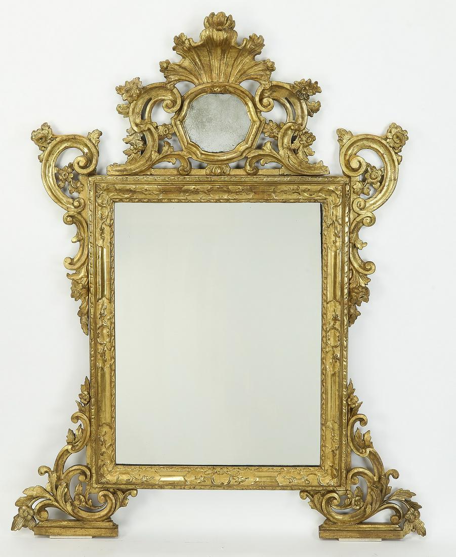 Early 20th c. French giltwood mirror (1 of 3)