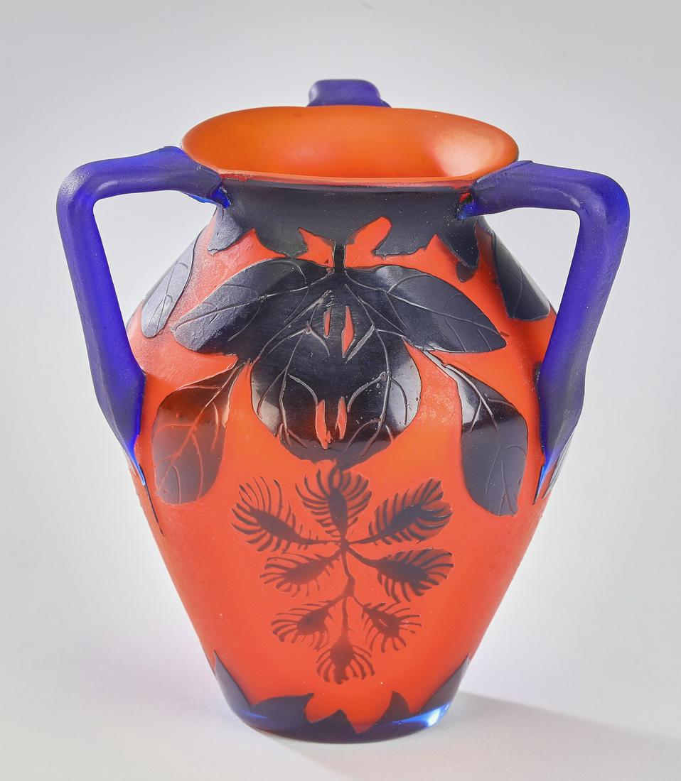 Richard cameo glass vase, signed (1 of 4)