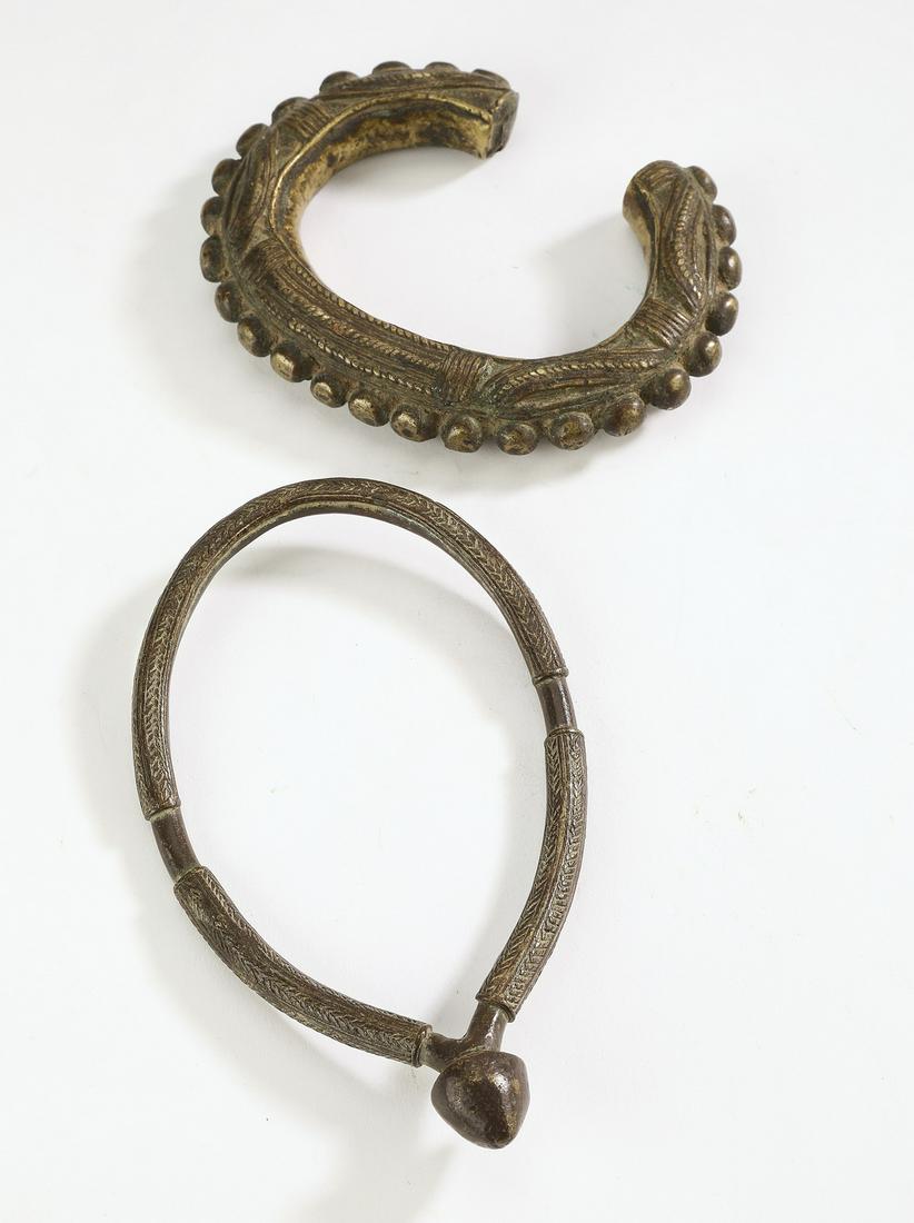 (2) Cote d'Ivoire bronze currency anklets (1 of 3)