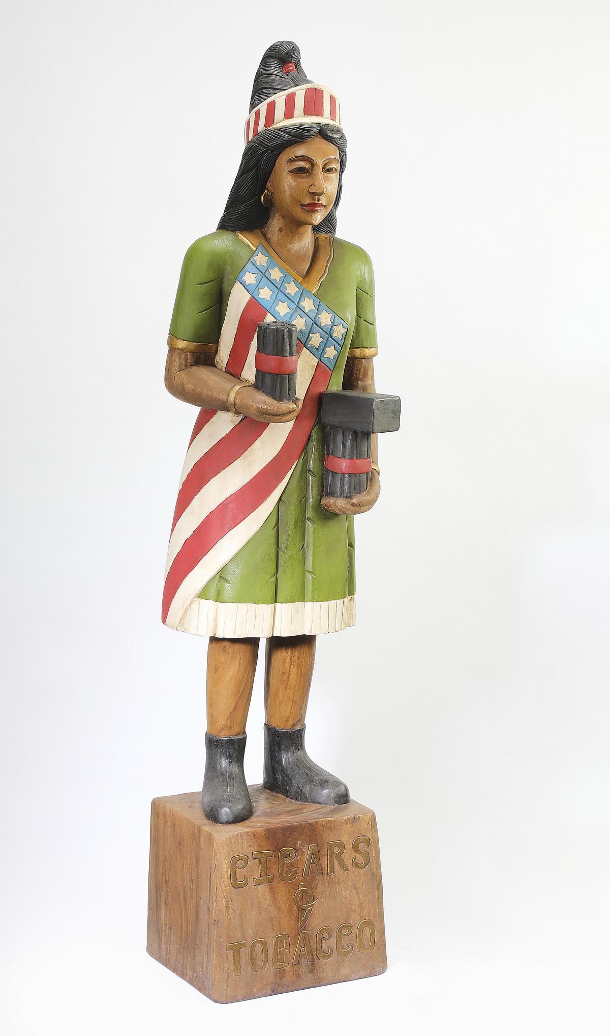 American life size cigar store Indian maiden (1 of 5)