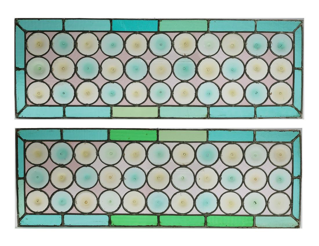 (2) English stained glass windows, early 20th c. (1 of 3)