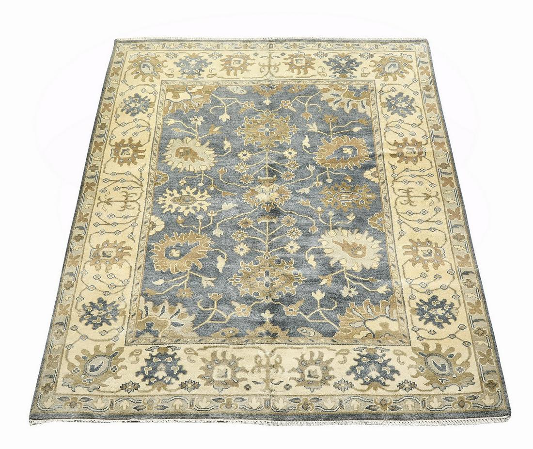 Hand knotted wool Indo-Oushak carpet, 10 x 8 (1 of 4)