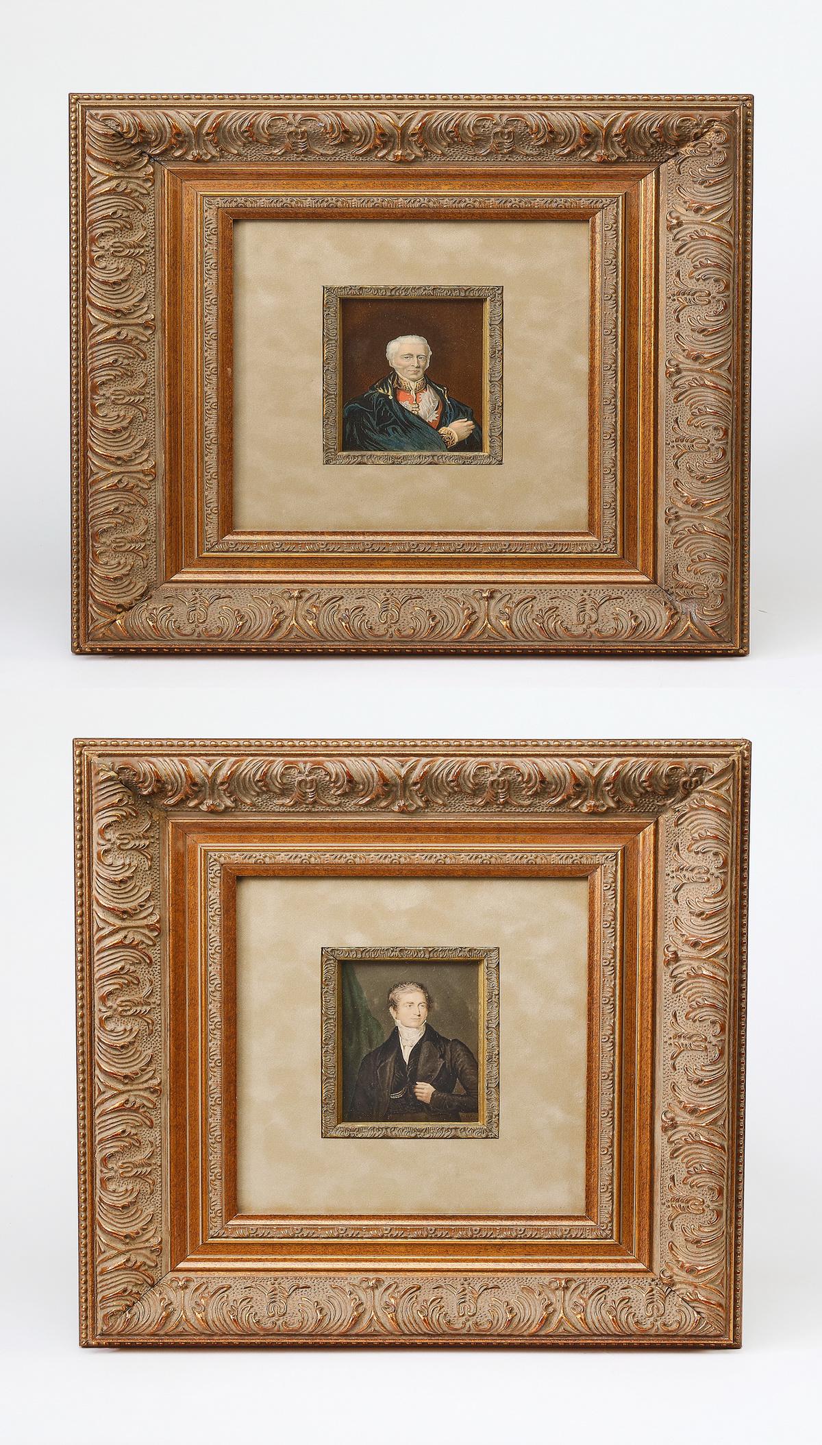 (2) 19th c. English hand colored portrait engravings (1 of 7)