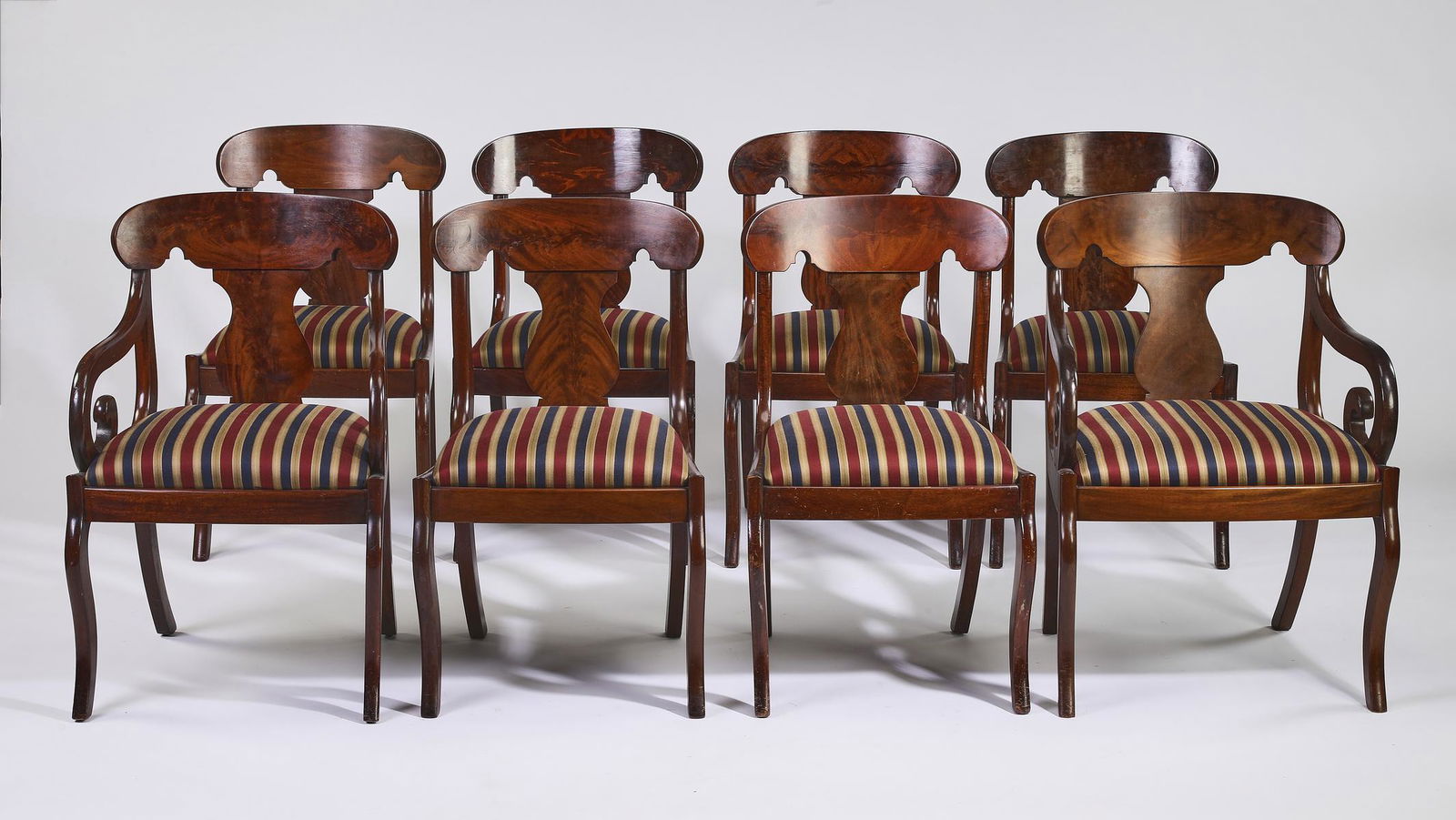 (8) American Empire style mahogany chairs (1 of 5)