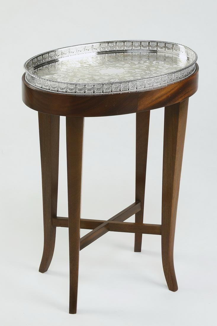 Viners of Sheffield silverplated tray on stand (1 of 3)