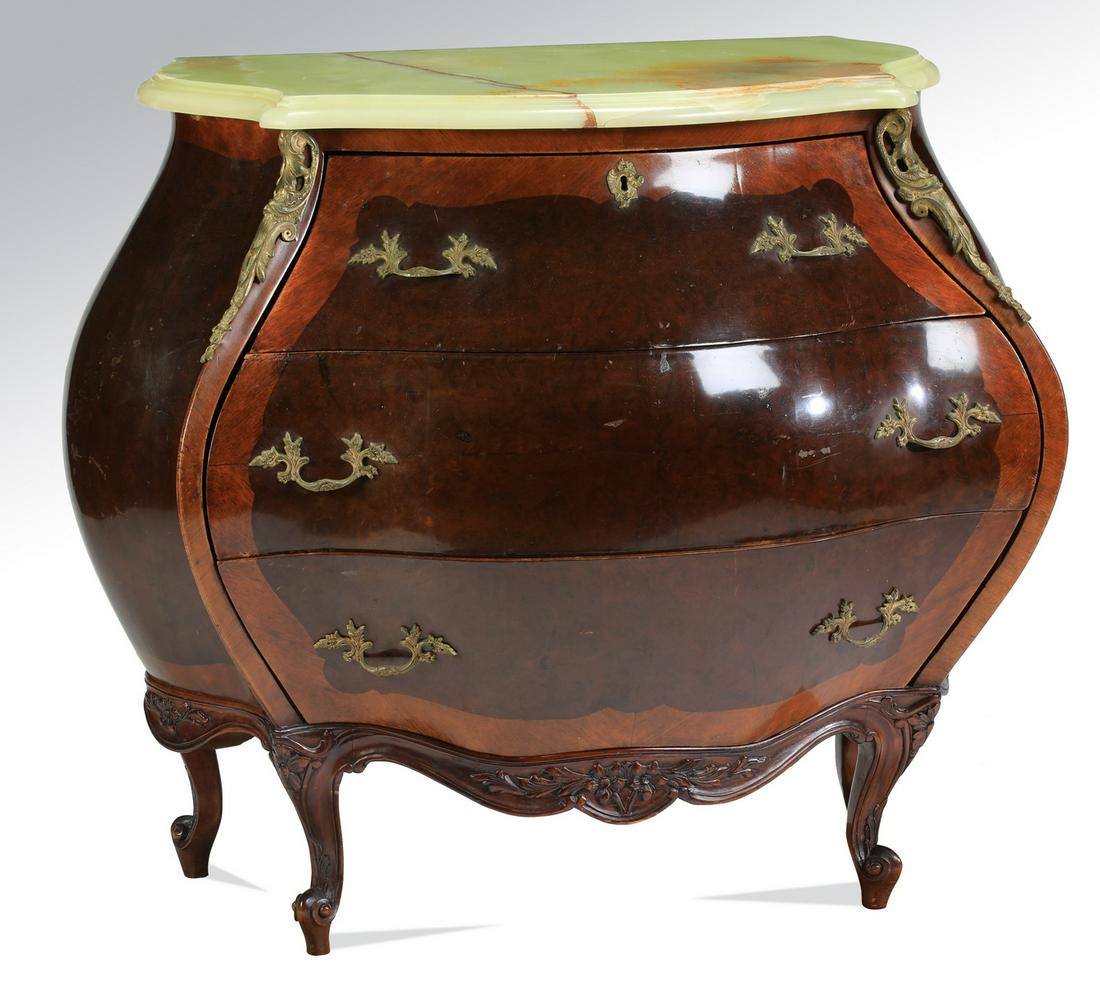 Early 20th c. French onyx top commode / secretary (1 of 3)
