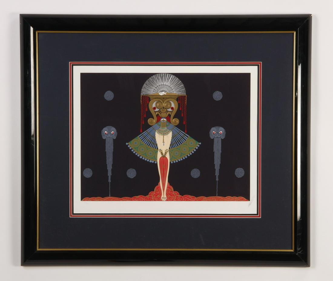 Erte 'Salome' serigraph, signed, numbered, ca 1981 (1 of 3)