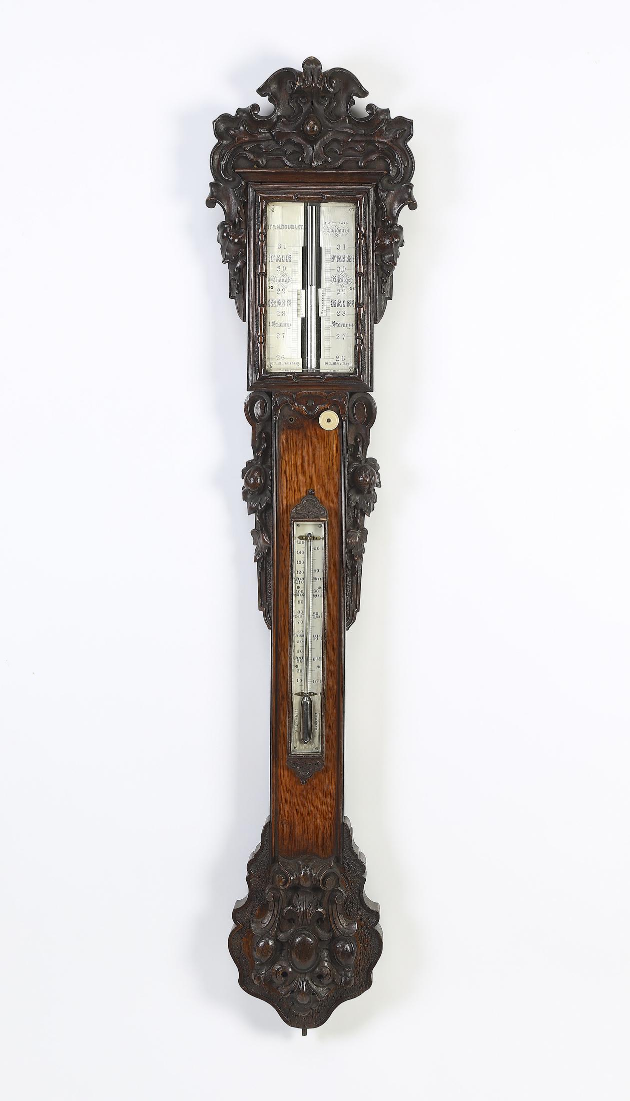 19th c. English barometer and thermometer (1 of 6)
