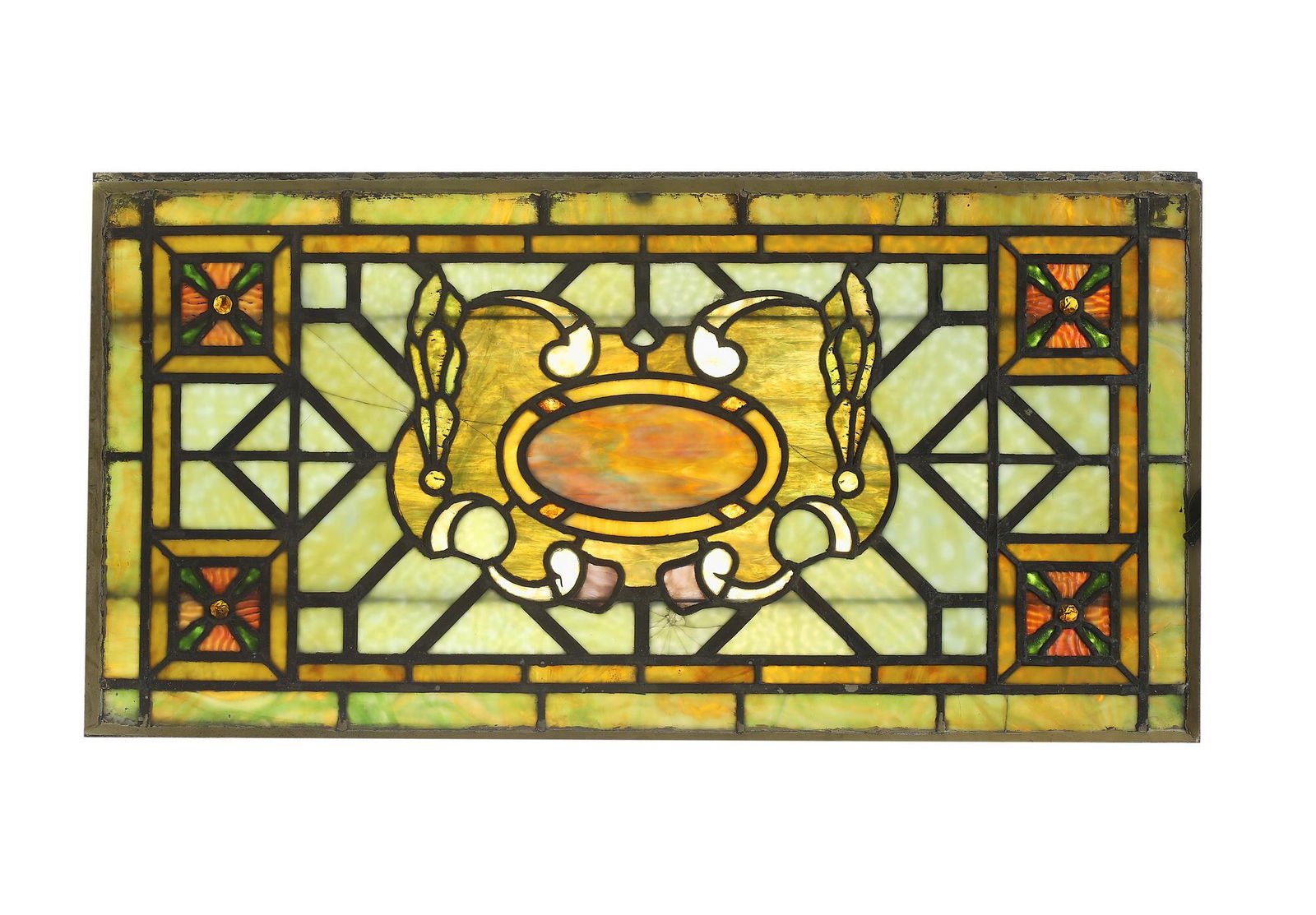 Early 20th c. American leaded glass window (1 of 4)