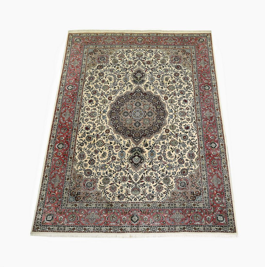 Hand knotted Persian wool Mashad carpet, 11 x 8 (1 of 4)