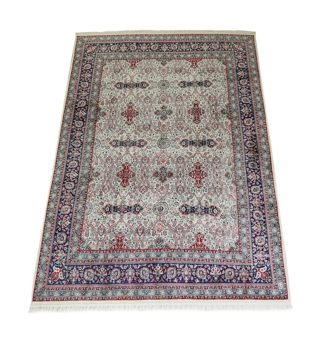 Hand knotted wool Indo-Persian carpet, 12 x 8 (1 of 4)
