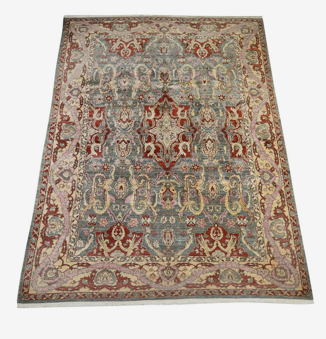 Indo-Persian hand knotted wool carpet, 12 x 9 (1 of 4)