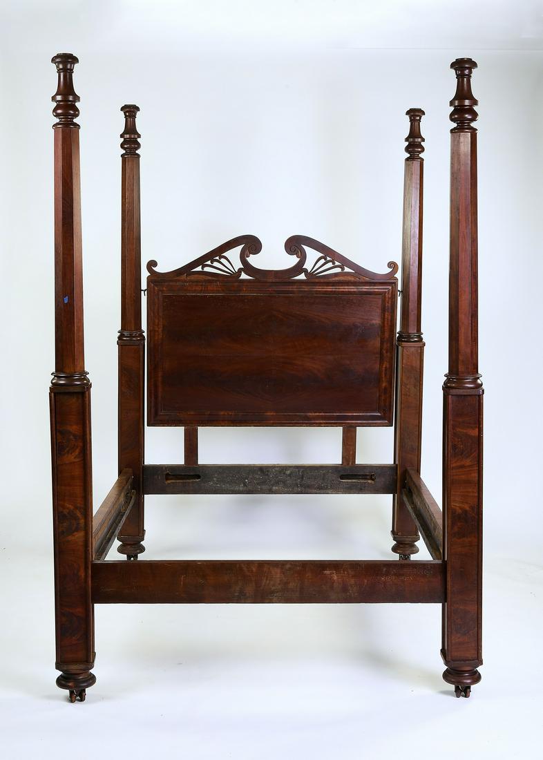 American mahogany four poster bed (1 of 3)