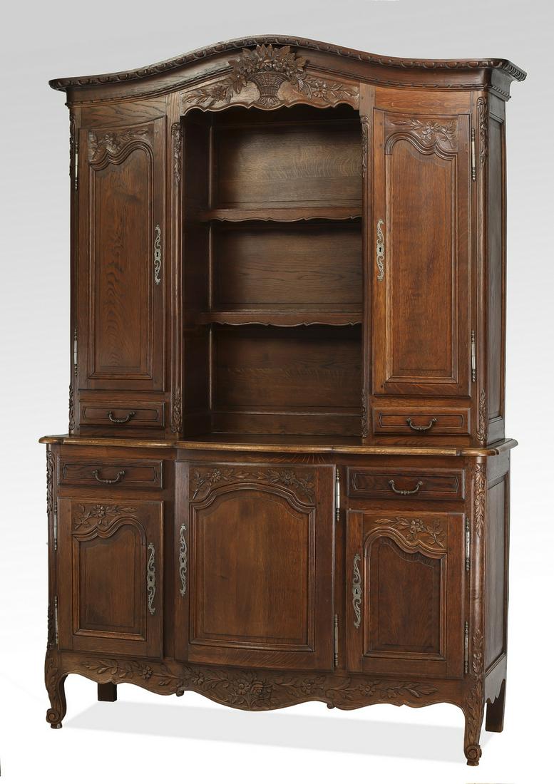 Early 19th c. French Provincial oak vaisselier (1 of 7)
