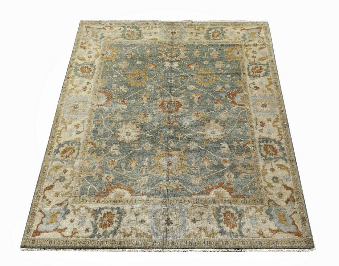 Hand knotted wool Indo-Oushak carpet, 10 x 8 (1 of 4)