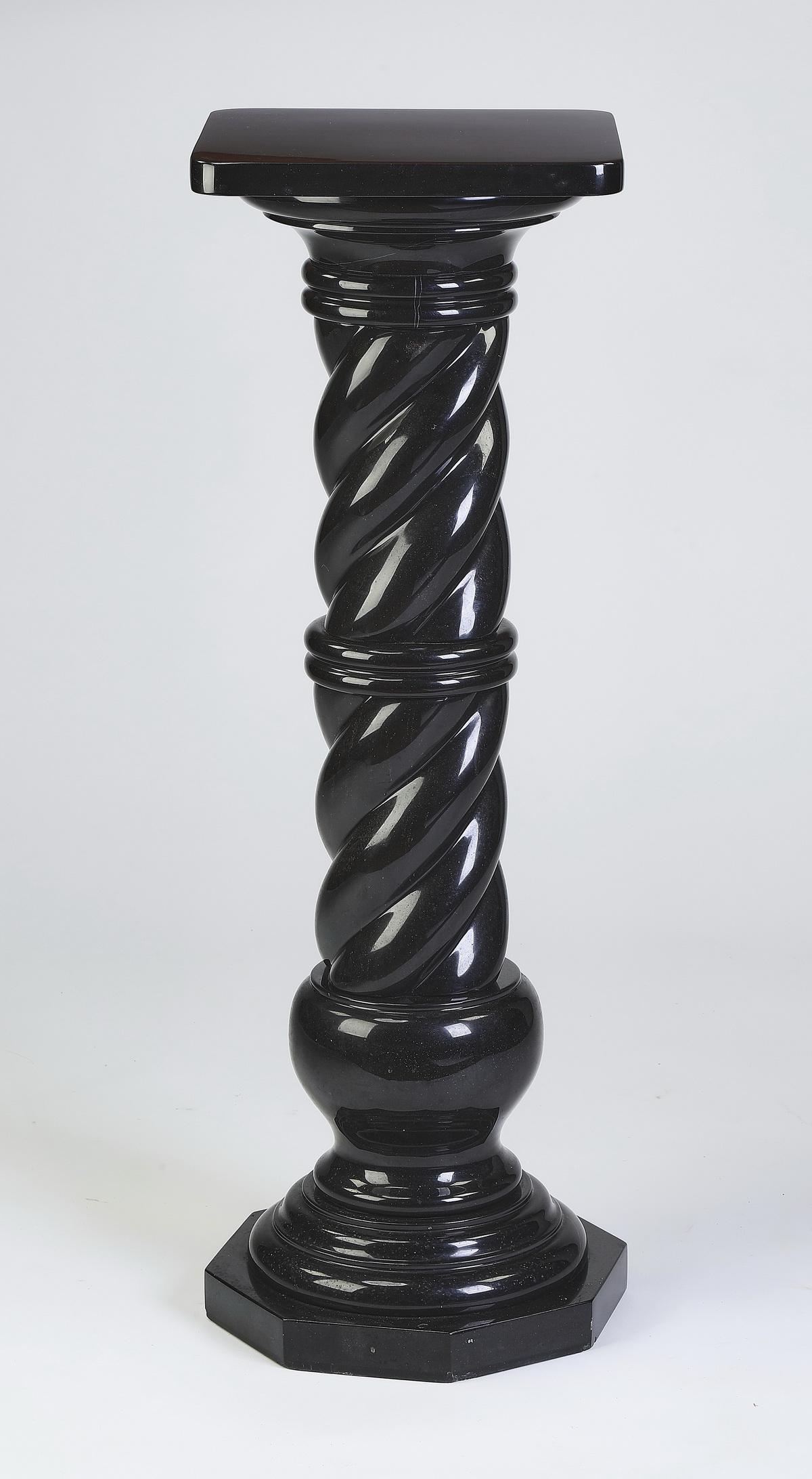 Baroque style Mexican black onyx pedestal (1 of 4)