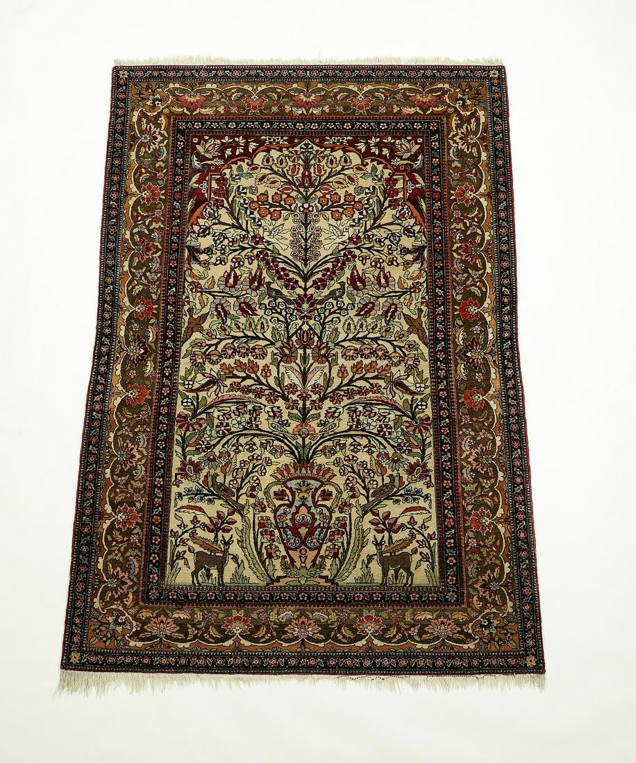 Circa 1930 PersianTabriz tree of life carpet, 7 x 5 (1 of 4)