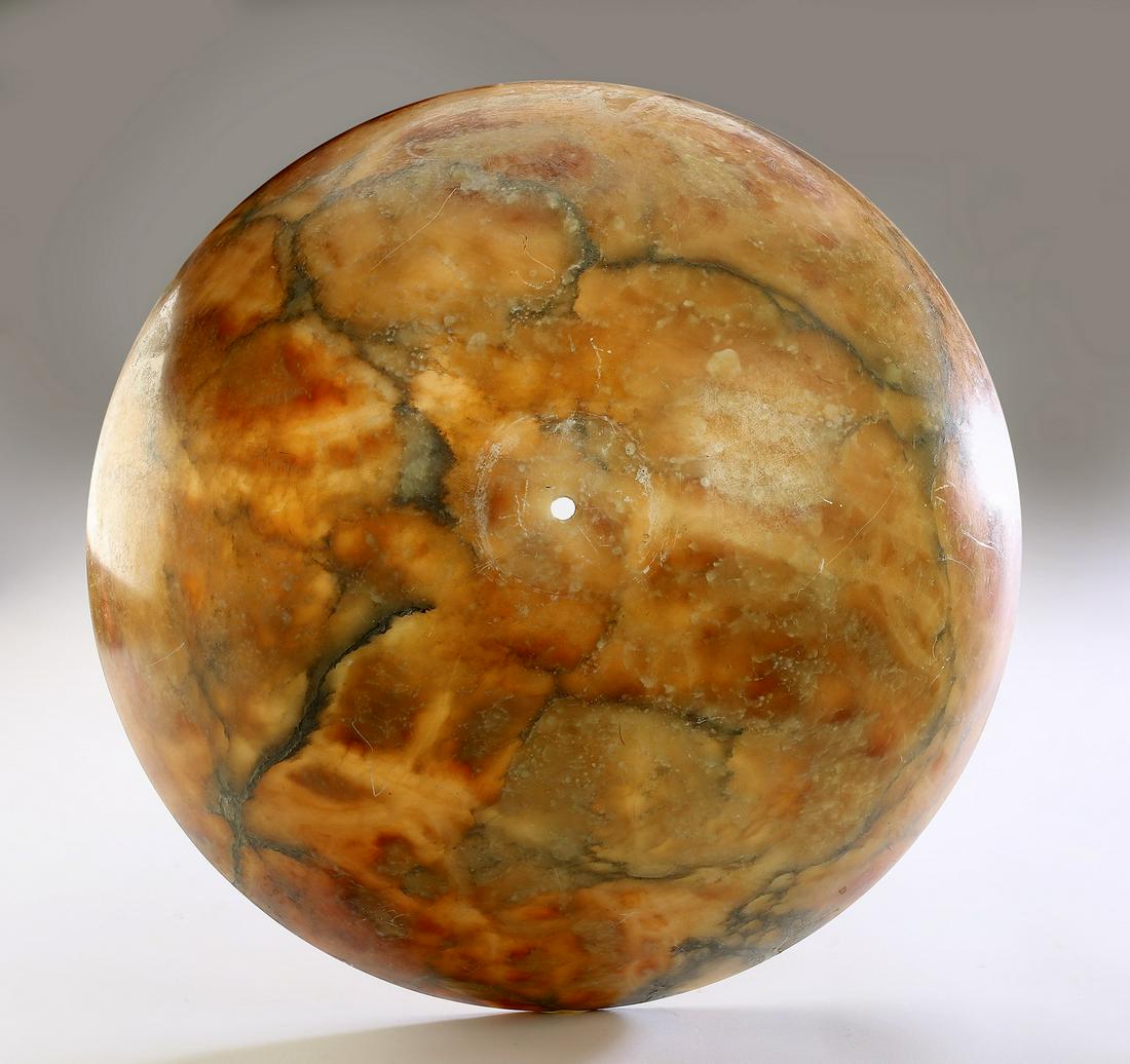 Alabaster dome shade, 19.5"dia (1 of 2)