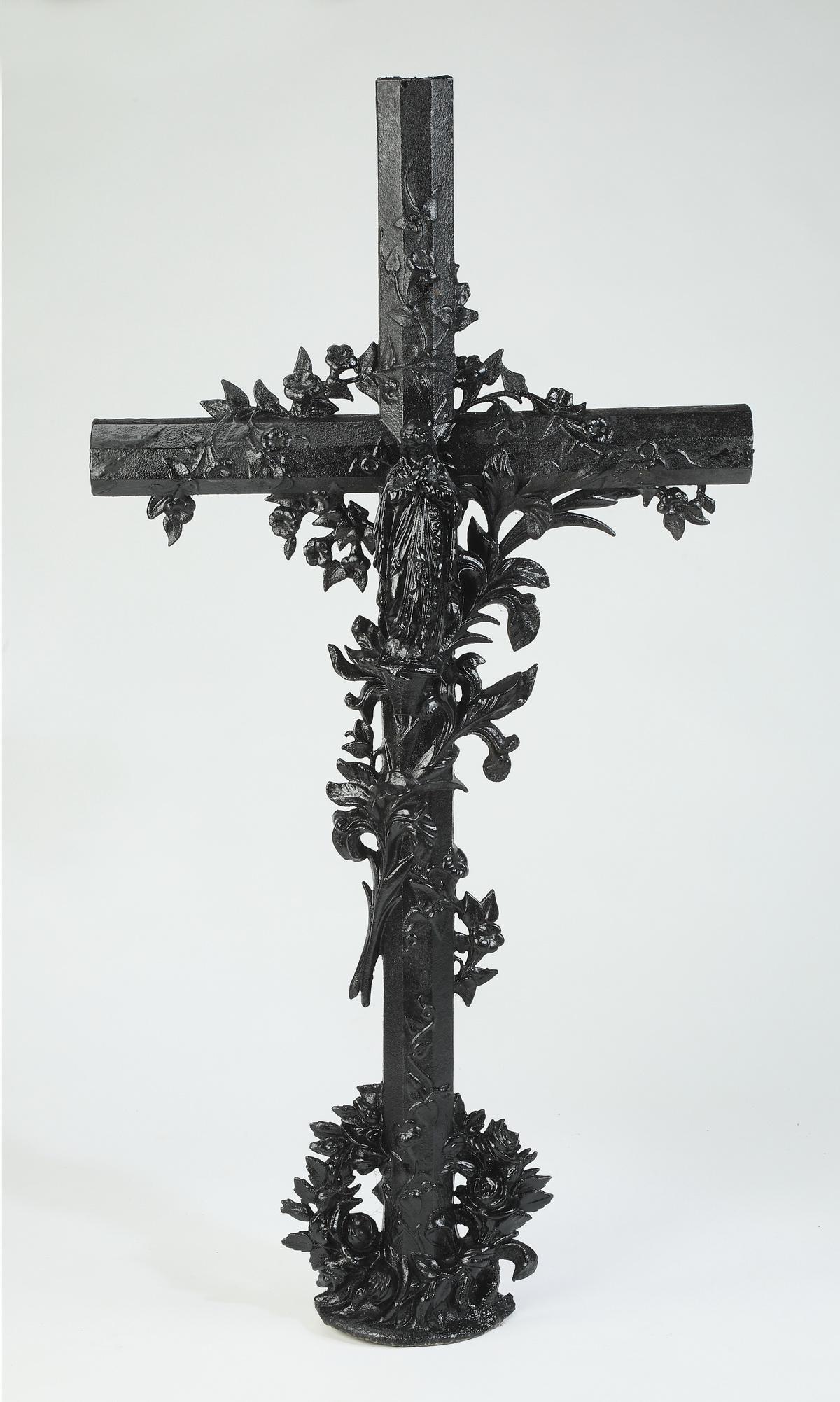 Early 20th c. French cast iron cross (1 of 3)