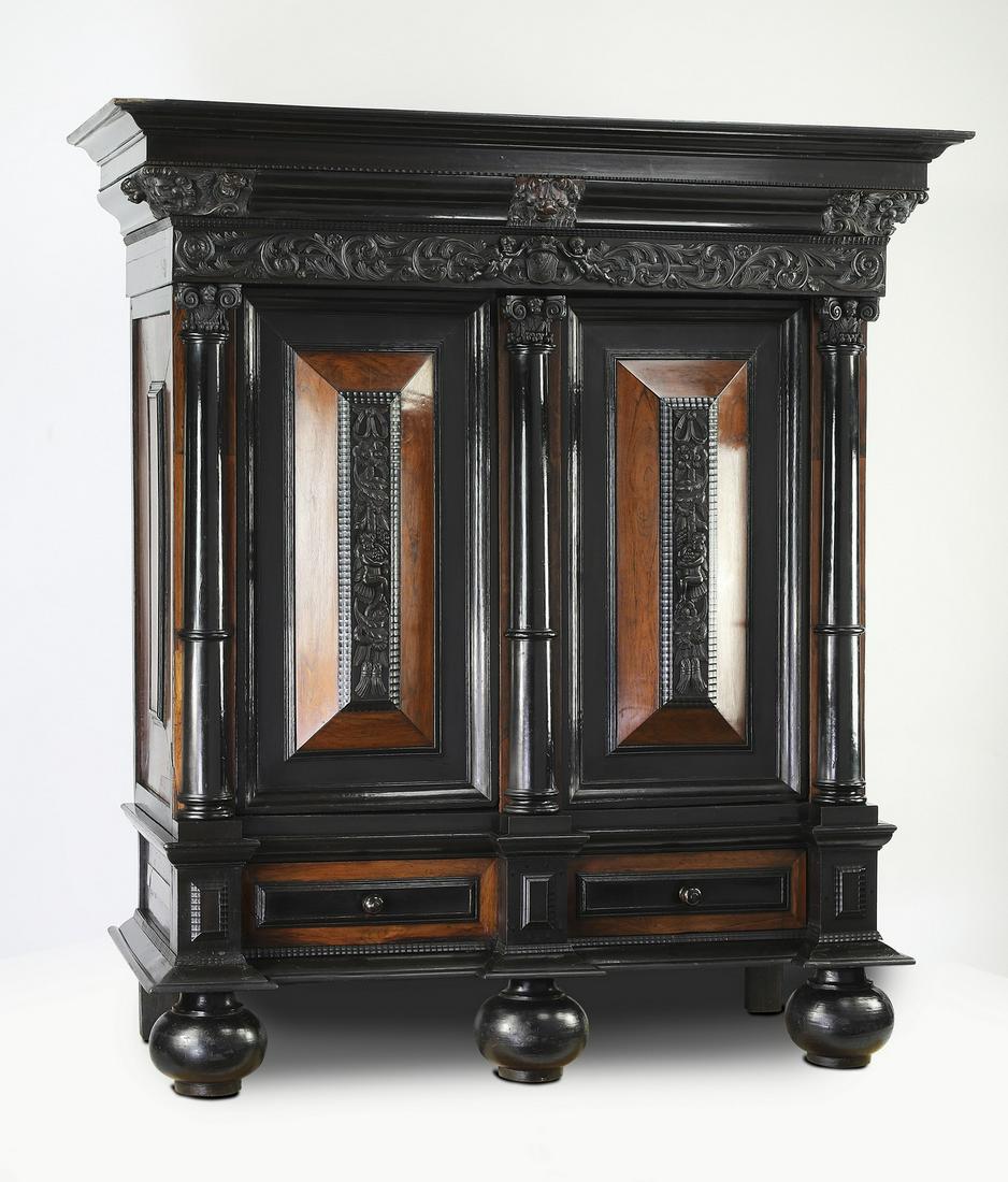 19th c. Dutch Baroque style Kass in rosewood (1 of 5)