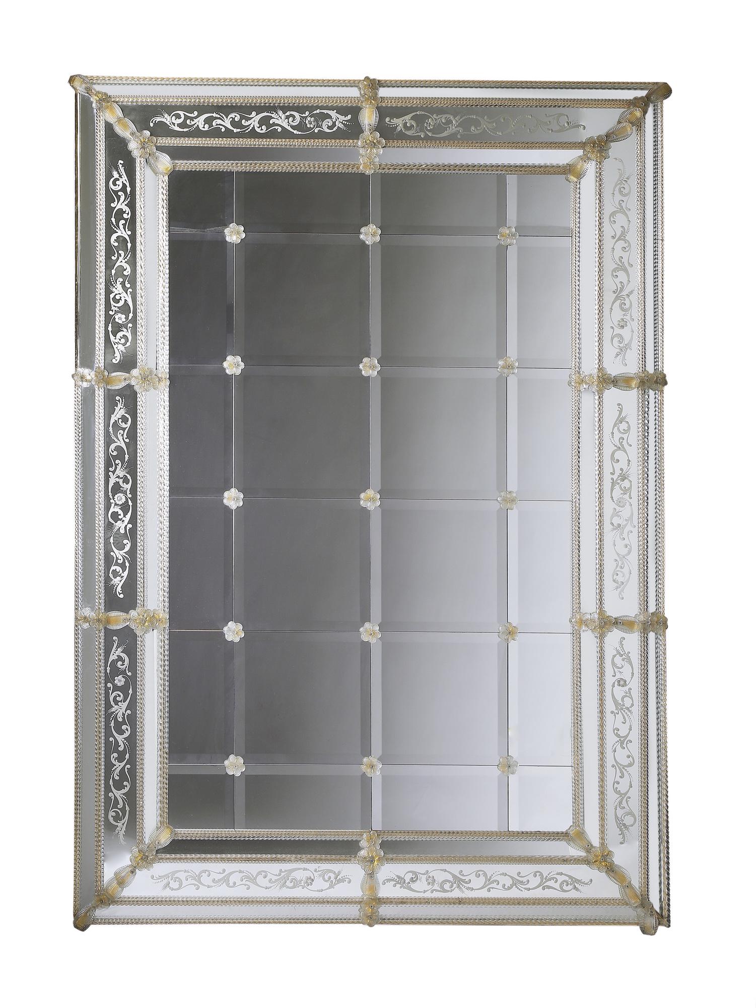 Early 20th c. Italian Venetian mirror, 79"h (1 of 2)