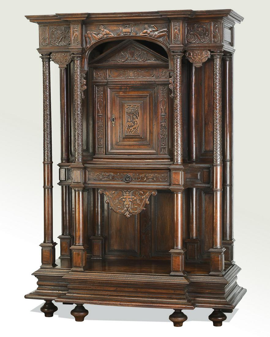 Mid 19th c. French walnut court cupboard (1 of 7)