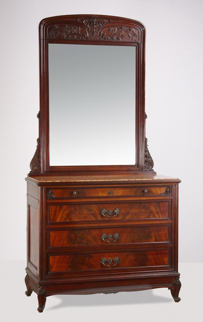 19th c. Italian Art Nouveau marble top dresser (1 of 3)