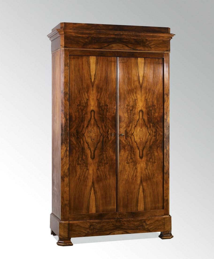 19th c.Continental Biedermeier style rosewood armoire (1 of 3)