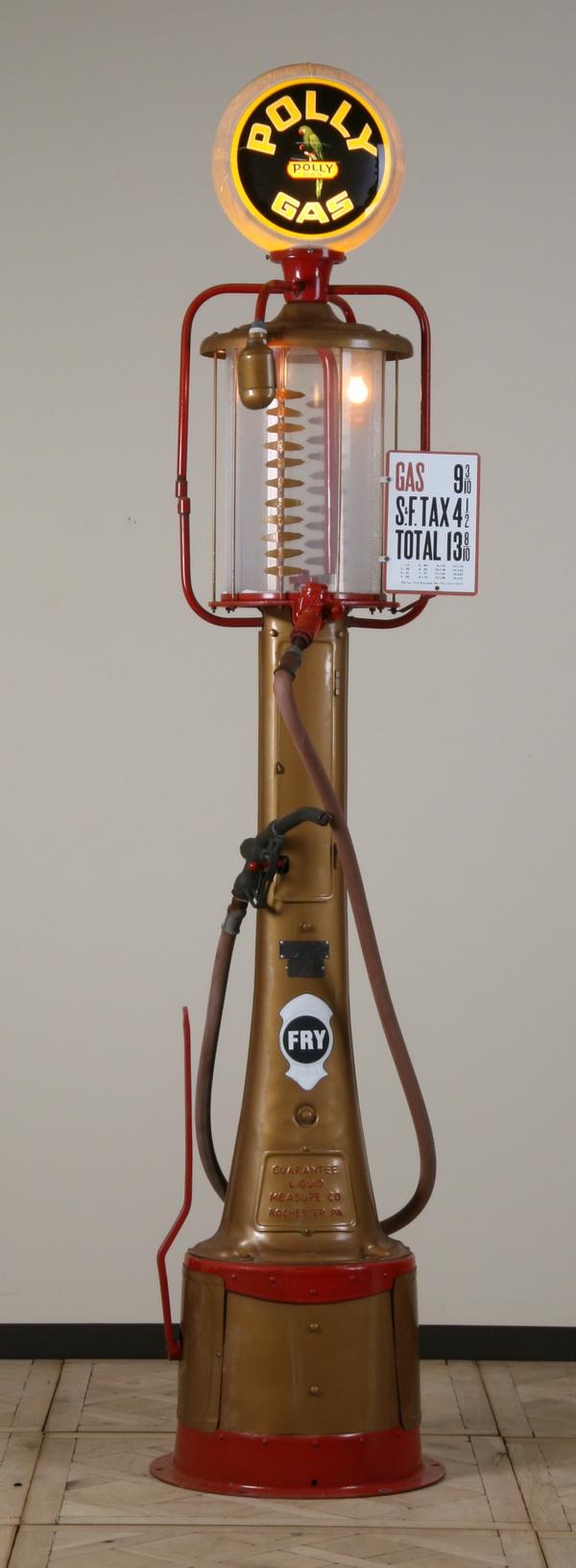397 Rare vintage gas pump by Fry Visible Pump
