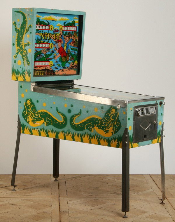 Original "Nip-It" pinball machine by Bally: Original pinball machine, "Nip-It", by Bally Manufacturing Co., Chicago, Illinois, c. 1960's, 70"h x 53"l x 29"w.