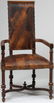 120: (2) 19th c. carved walnut Italian arm chairs - 2