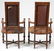 120: (2) 19th c. carved walnut Italian arm chairs - 4