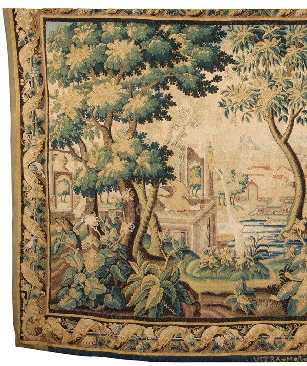 18th c. French verdure aubusson tapestry - 2