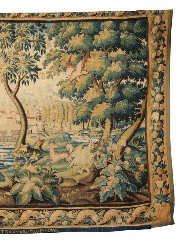 18th c. French verdure aubusson tapestry - 3