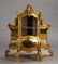 19th c. carved gilt wood tabletop curio, 50"h