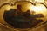 19th c. carved gilt wood tabletop curio, 50"h - 4