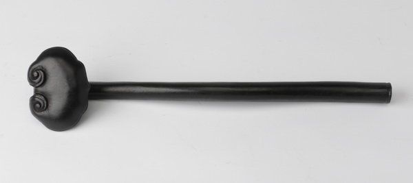 Chinese carved zitan ruyi scepter (1 of 4)