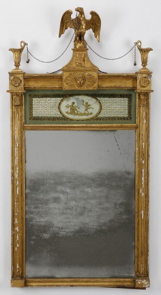 Carved gilt wood pier mirror, 19th century (1 of 3)