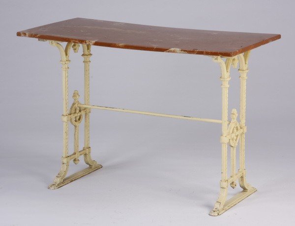Early 20th c. cast iron table (1 of 2)