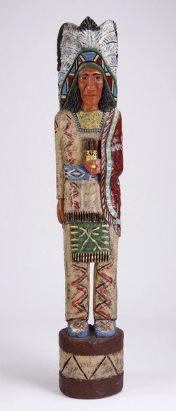 73" tall hand carved cigar store Indian (1 of 2)
