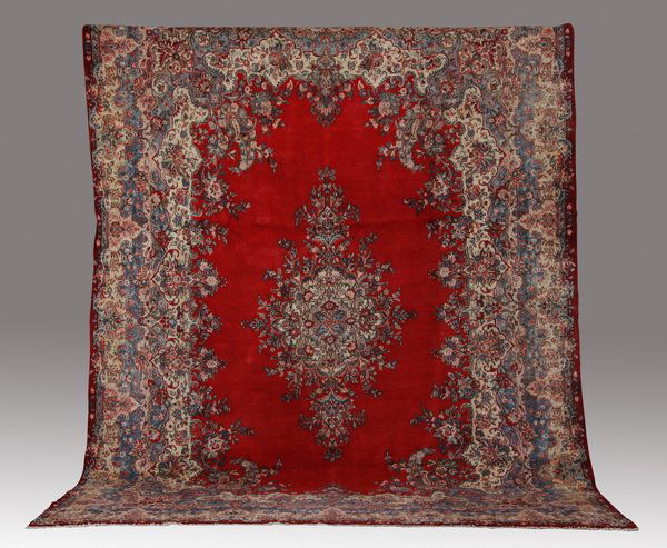 Early 20th c. Persian Qazvin wool rug (1 of 4)