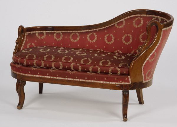 Directoire style walnut chaise (1 of 4)