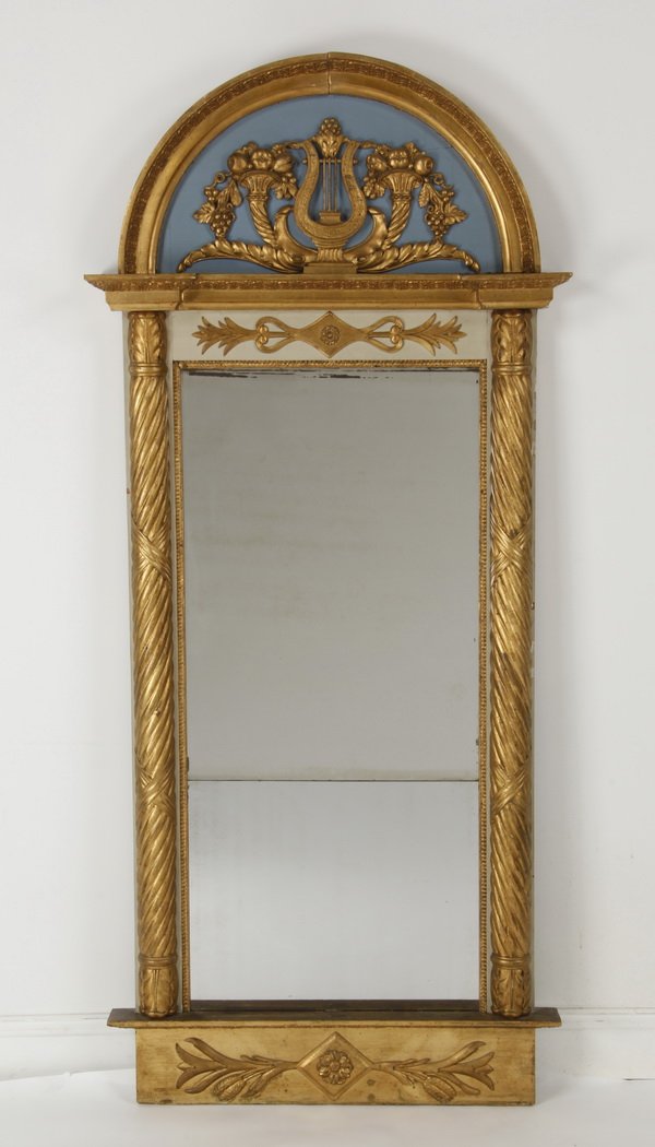 76"h 19th c. Neoclassical style  mirror (1 of 2)