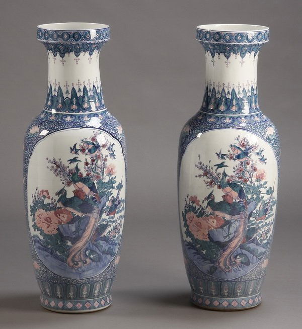 (2) Floor size Chinese vases, 41"h (1 of 6)
