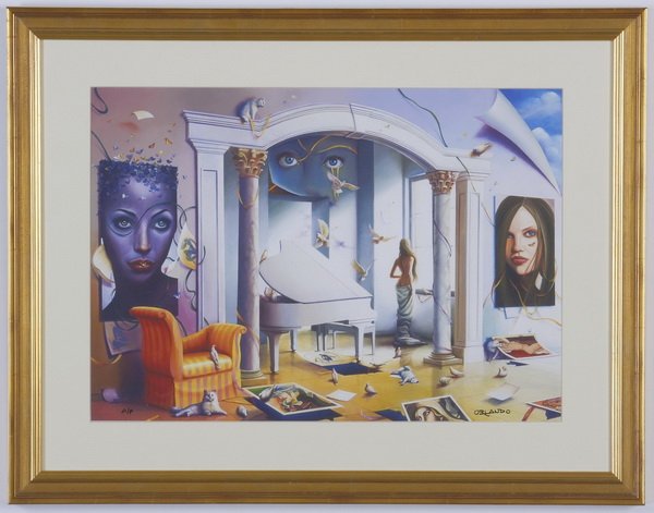 Orlando Quevedo signed lithograph (1 of 5)