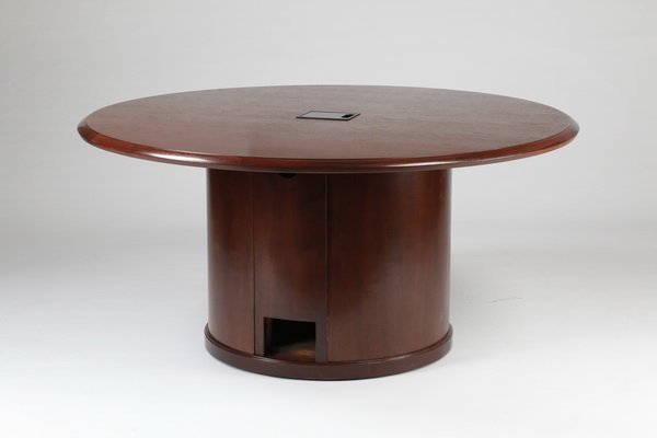 Contemporary mahogany conference table, 60" (1 of 3)