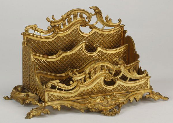 French Rococo gilt bronze letter holder (1 of 1)